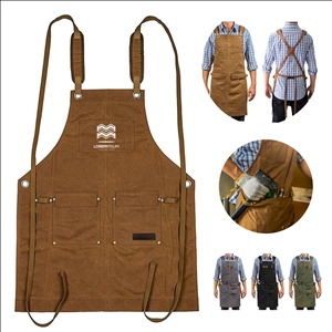 Heavy-Duty Canvas Work Apron With Multi-Pockets